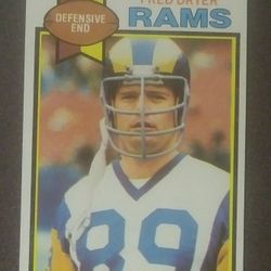 1979 Topps Fred Dryer Los Angeles Rams L.A. #453 Actor Celebrity Hunter T.v. Football Card Vintage Collectible NFL Pro