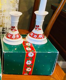 Carlton Hall Christmas Candleholders