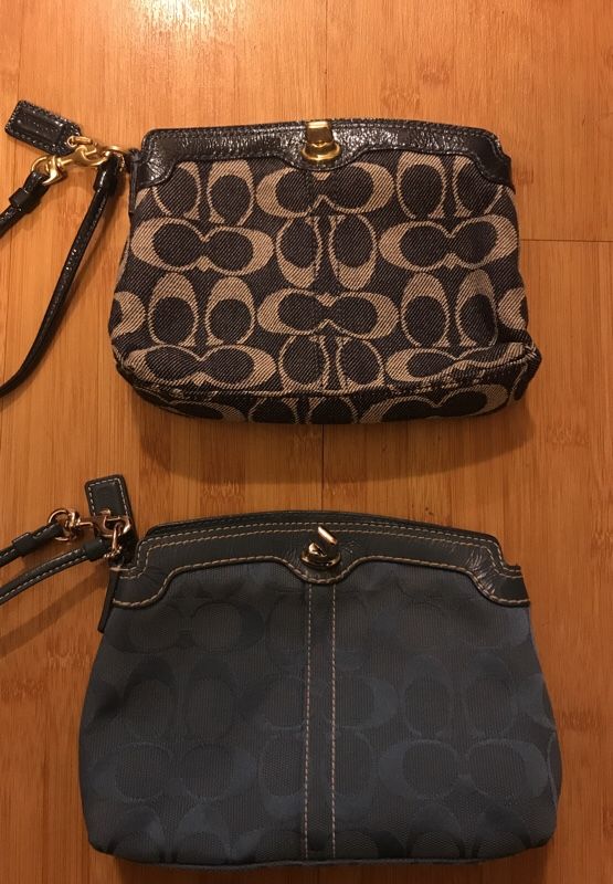 Two perfect coach clutches / small purse