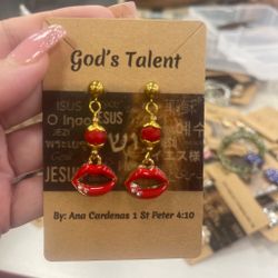 Lip earrings