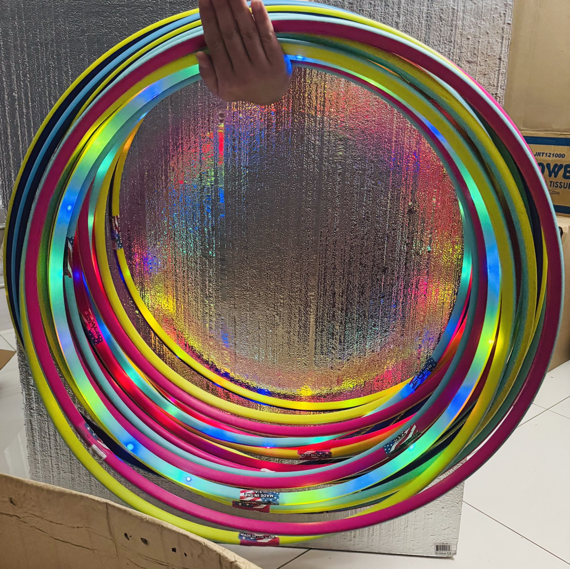 23 PCs Light-Up Duotone Plastic Hoop, 36in