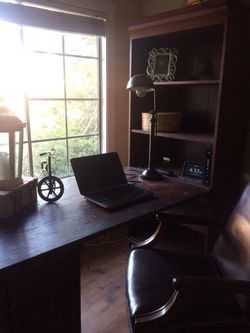 L Shape Office Desk Or Two Separate Broyhill Cabinets