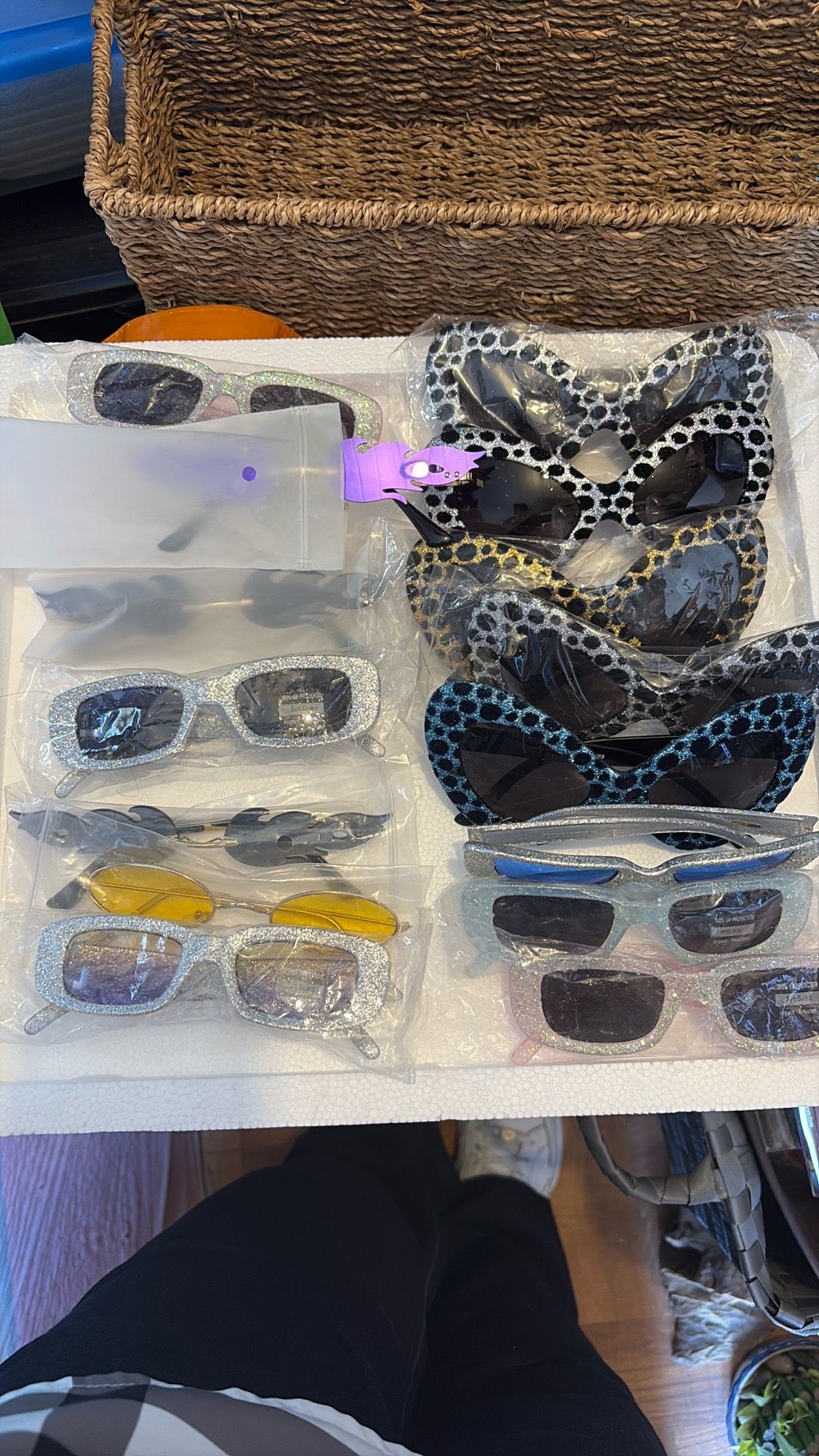 15 Party glasses different styles/colors all for $ 12.00