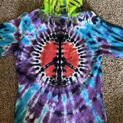 Peace Sign Tie Dye Hoodie 
