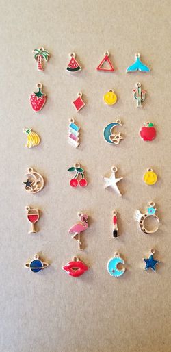 24 Enamel Charms