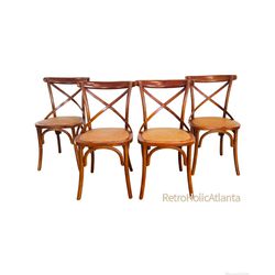 French Antique bent wood x back chair  cross back chair dinning chairs vintage oak solid
