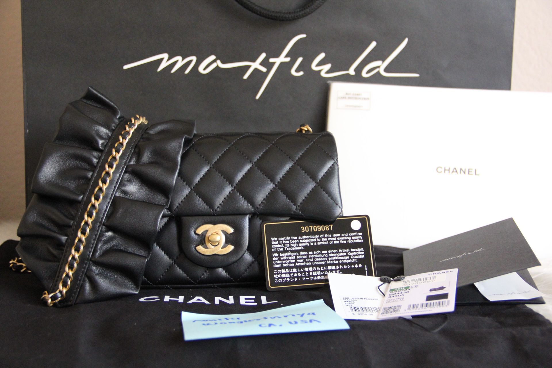 Authentic Chanel romance flap bag