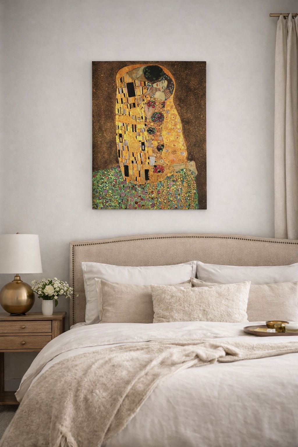Gustav Klimt The Kiss Canvas Wall Art 24x29 Decorative Print Ready to ...