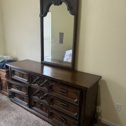 Solid WOOD Brown Dresser 