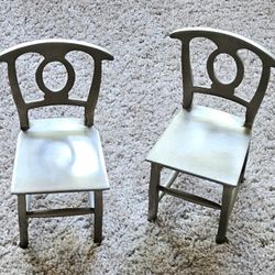 Vintage Pottery Barn Chair Pewter Bookends