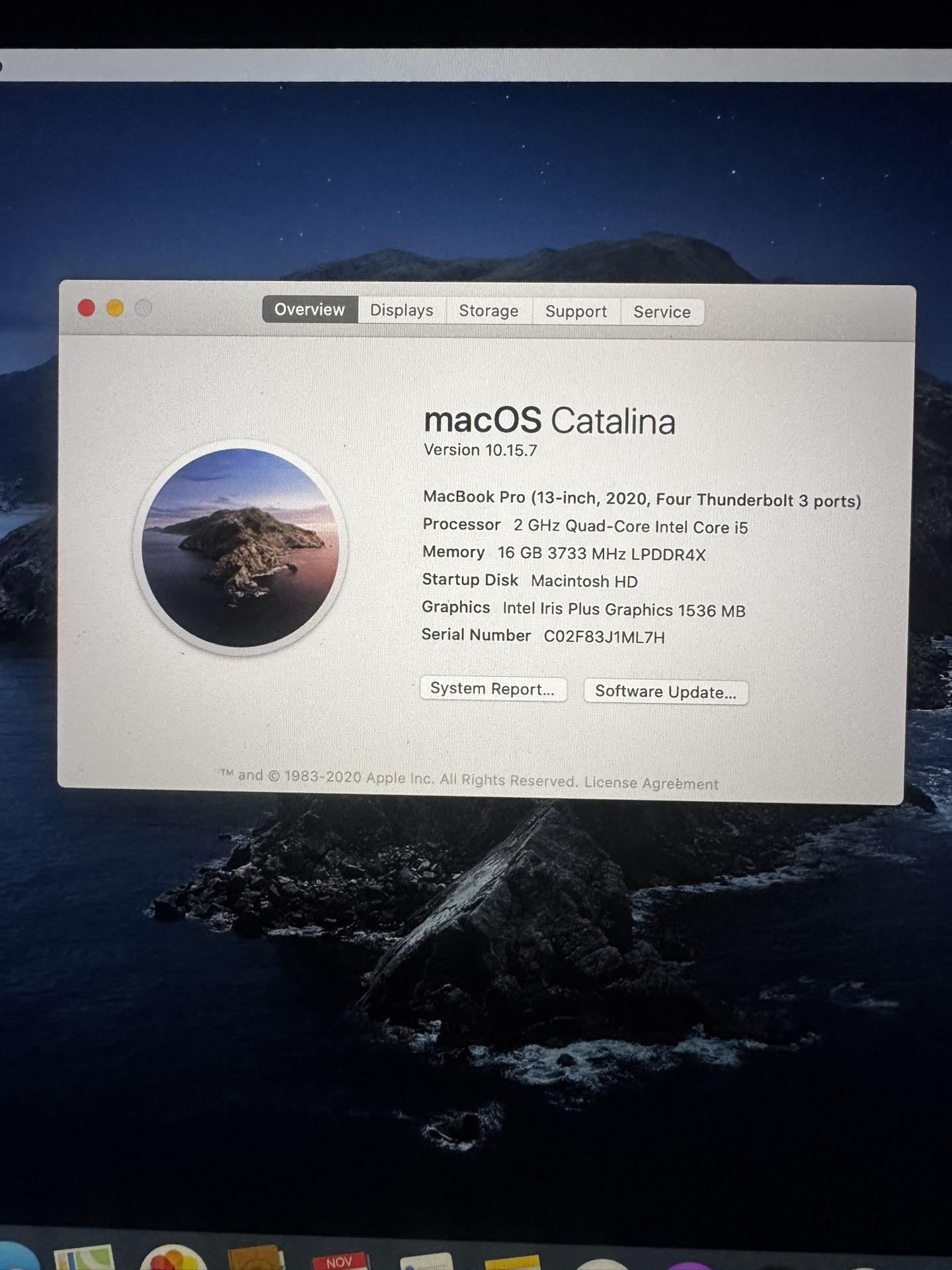 MacBook Pro 13-inch (2020, i5/16GB/500GB SSD) – Excellent Condition