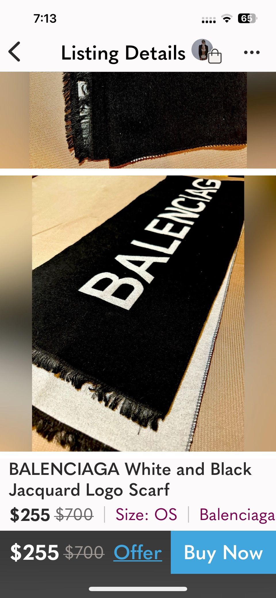 Unisex Winter BALENCIAGA Scarf
