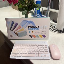 Rechargeable Bluetooth Keyboard and Mouse Combo, Universal Ultra-Slim Wireless Keyboard Mouse Set for Android Windows iPad iPhone Samsung Tablet Porta