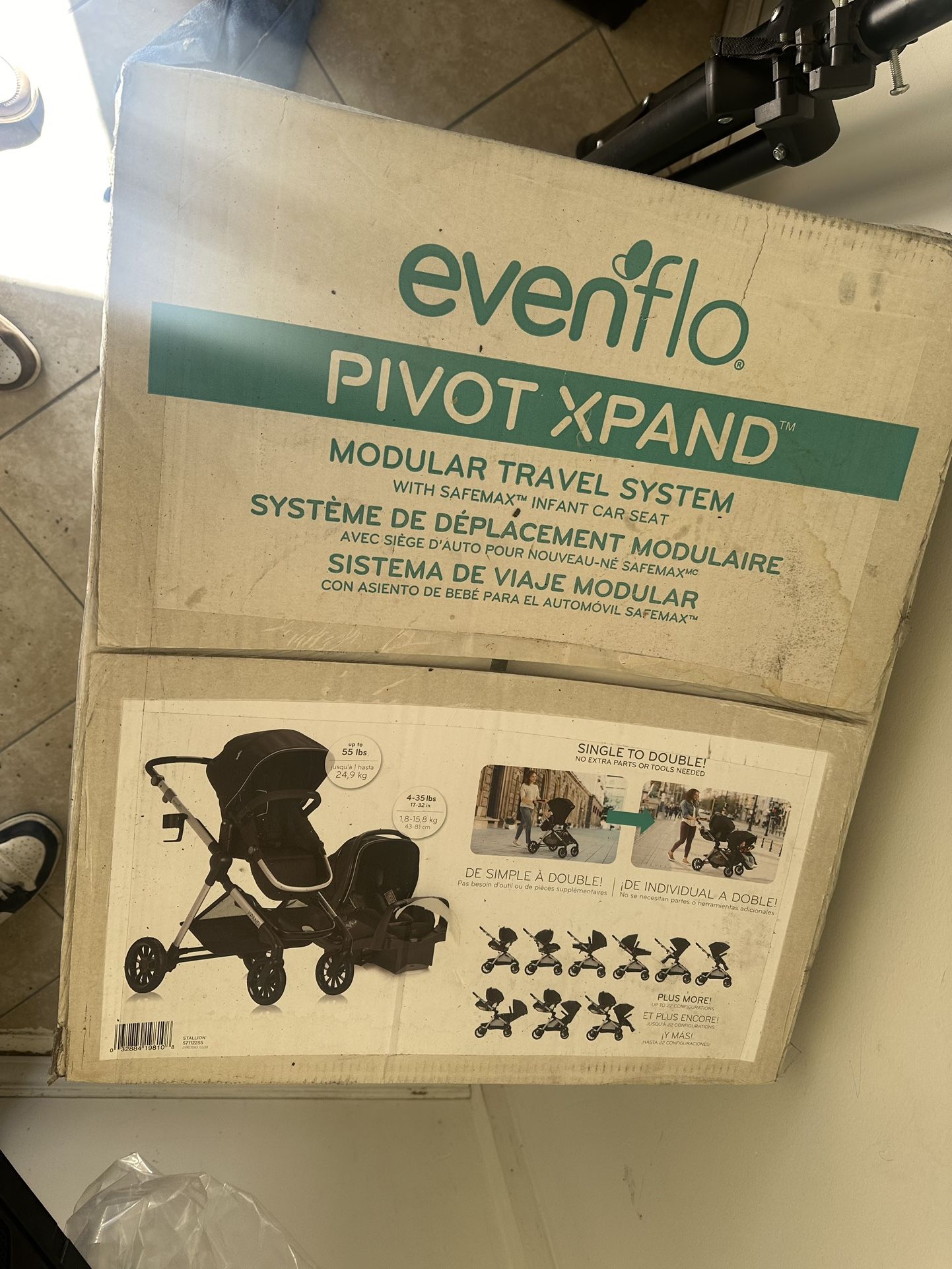 Even Flo Pivot Xpand Double Stroller 