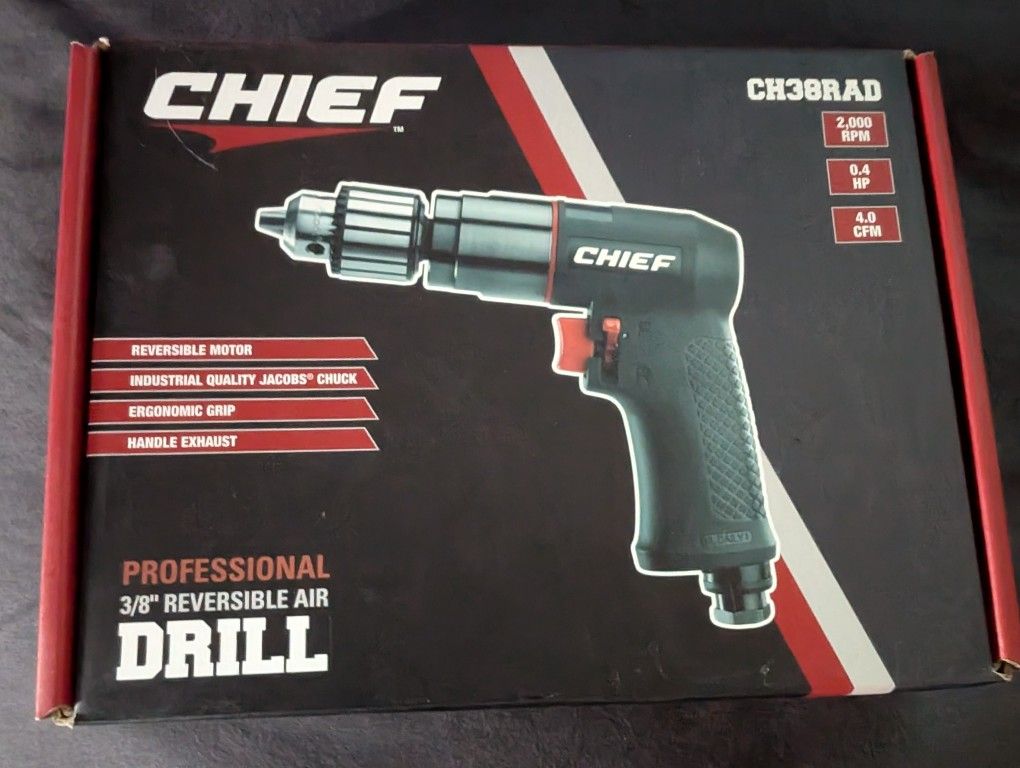 Chief 3/8" Reversible Air Drill