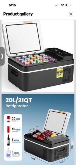Freezer and refrigerator for car