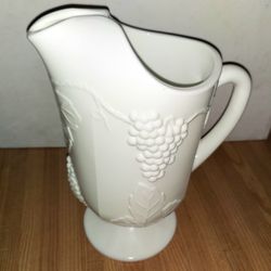 Pitcher, Milk Glass