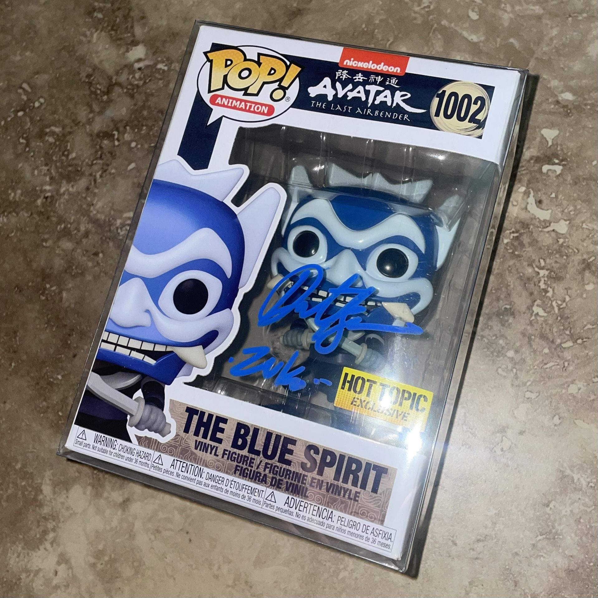 Funko POP! The Blue Spirit 1002 Hot Topic Exclusive Signed by Dante Basco Brand New 