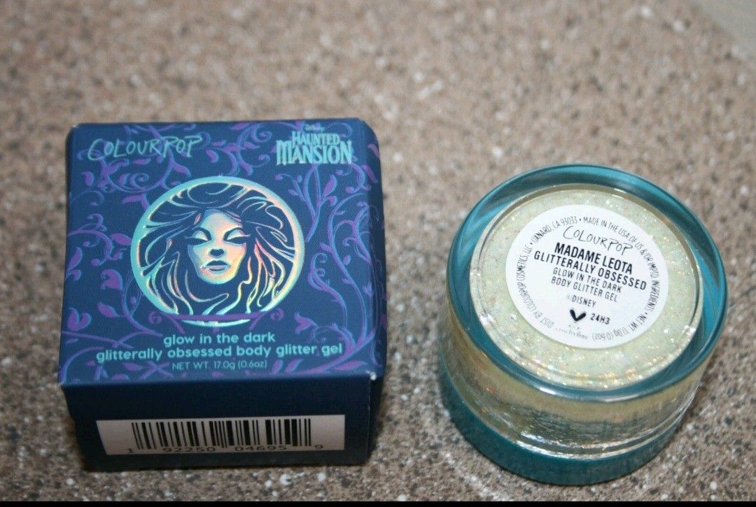 Colourpop X The Haunted Mansion Madame Leota Glitter Body Gel Glow in Dark New