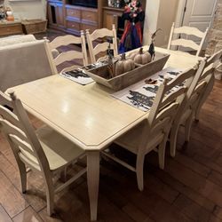 French Farmhouse Table & Chairs ( Solid Wood )