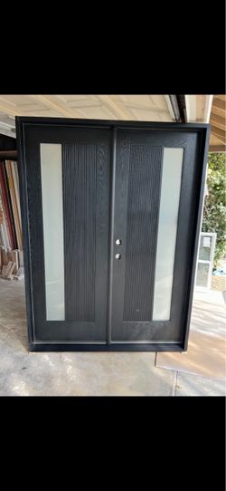 Beautiful 60 x 80 modern black entry door