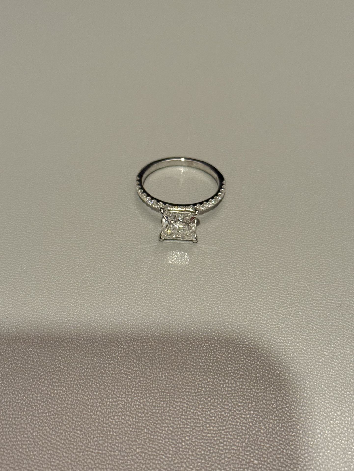 Gorgeous 3 Carat Total Weight Princess Cut Ring