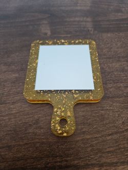 Handmade Glitter Resin Mirror Kawaii Gift  Cute Desk Accessory  Toastecandy