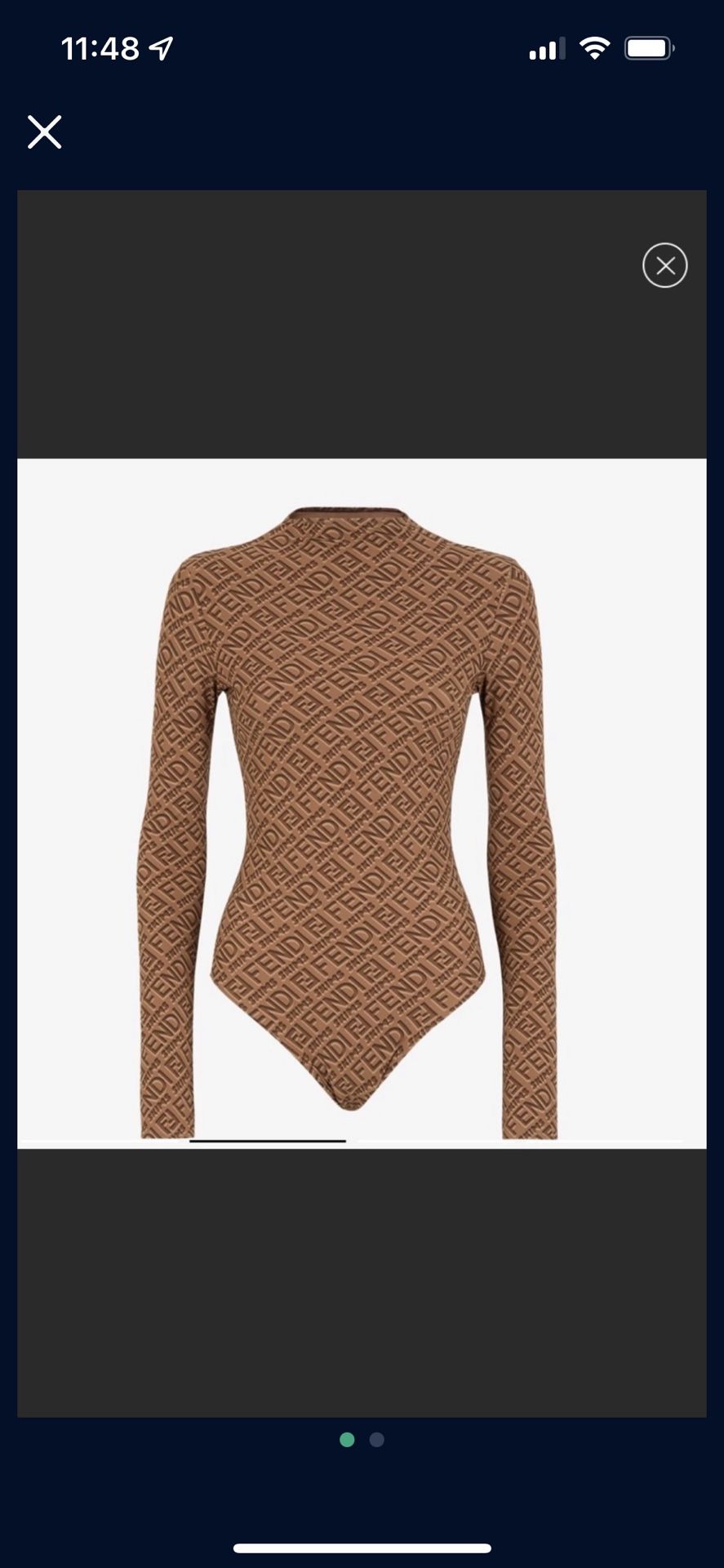LARGE FENDI x SKIMS LONG SLEEVE BODY SUIT