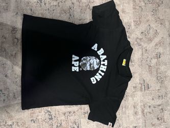 bathing ape shirt size large black