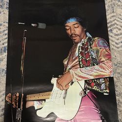 VINTAGE JIMI HENDRIX 1972 Wizard & Genius Switzerland  VERY RARE POSTER WG 2094  35” x 24” Price is firm, cash only