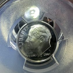 2001-s PCGS69 DCAM Roosevelt Dime 