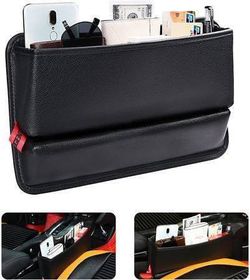 Car Seat Gap Organizer, Car Seat Gap Filler Between Front Seat Car Organizer and Storage Box for Car Accessories Interior PU Leather Sponge Filled - 1