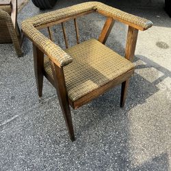 2 Chairs With Material Upholstery 
