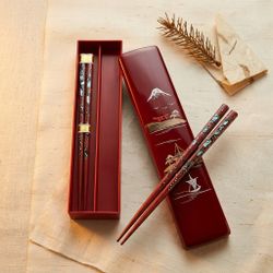 Vintage Japanese Lacquer Chopsticks Box Set