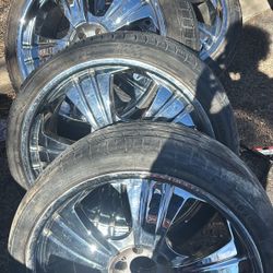 22”rims tires 265/40