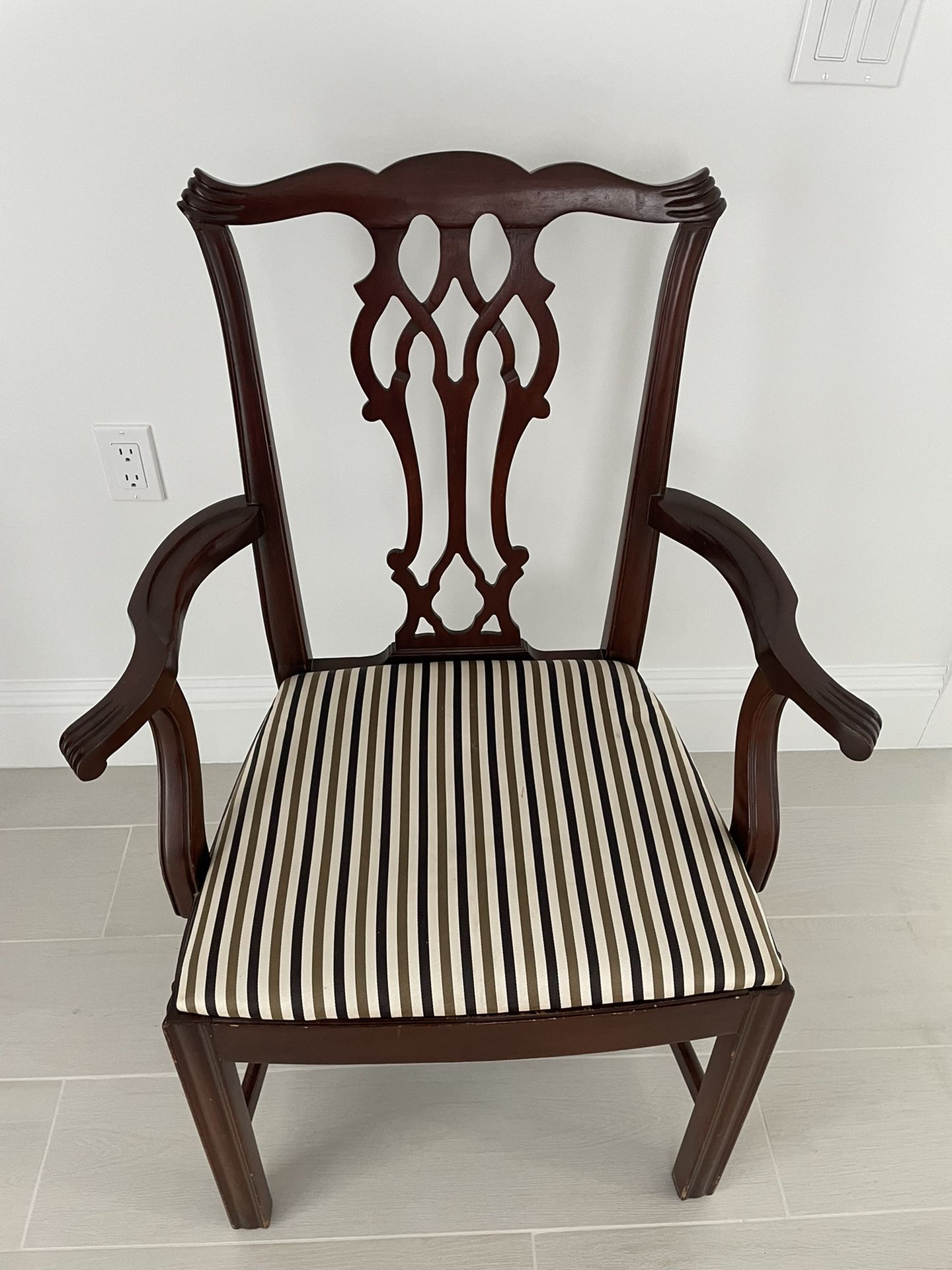 Mahogany Chair Reupholstered Nice