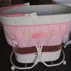 Pink Baby Bassinet