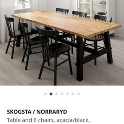 IKEA Wood Dining Table & Bench