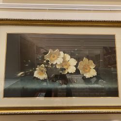 “Four Cherokee Roses” Print By Martin Johnson Heade 