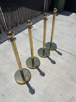 Gold Stanchion Posts Set of 4