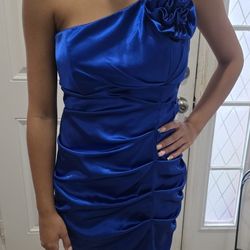 Short Party Dress Royal Blue Size 14