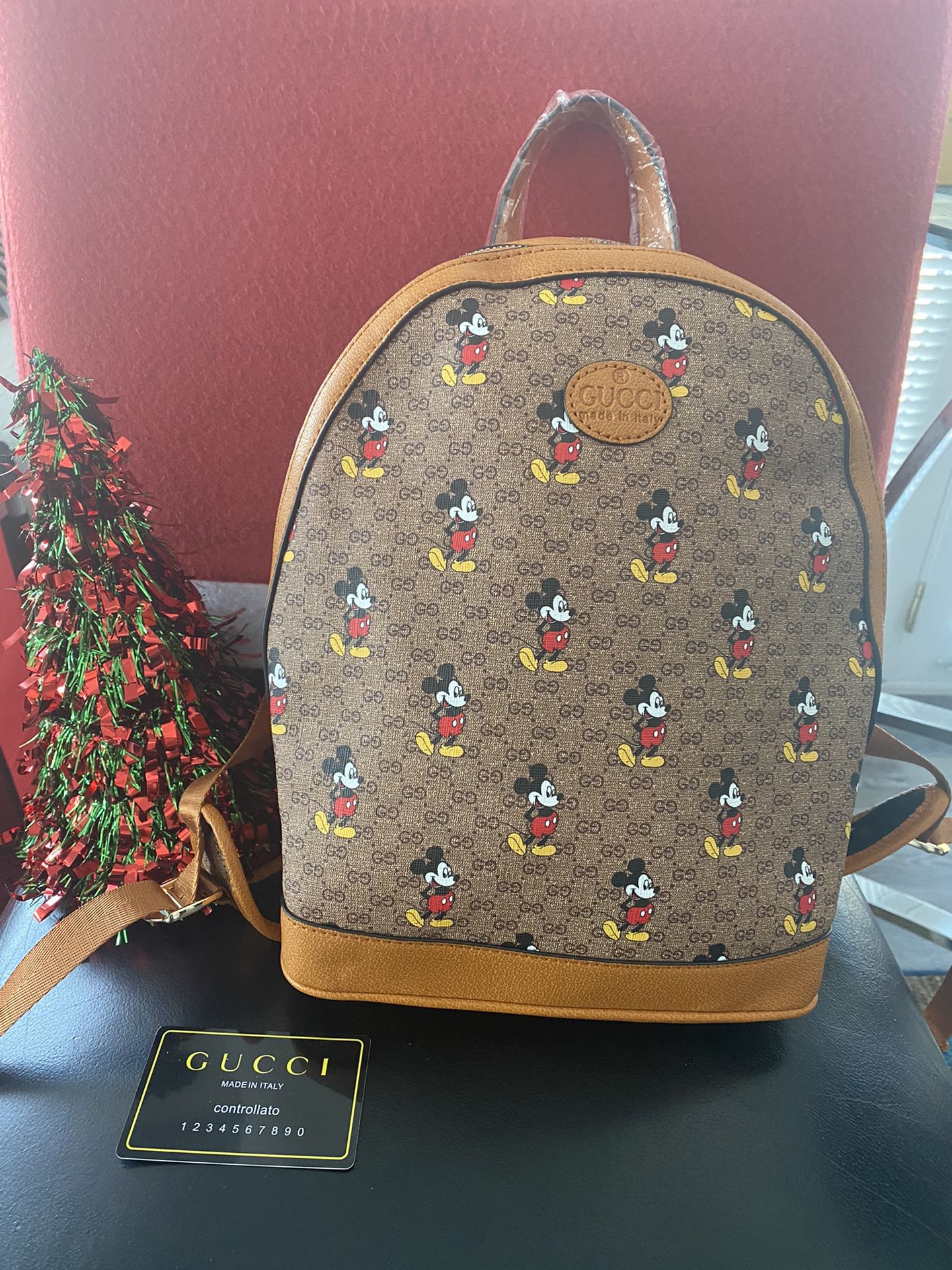 Mickey Leather GG Backpack (limited Edition)