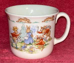Vintage Royal Doulton Bunnykins Cowboys and Indians Child Mug Cup NEW!