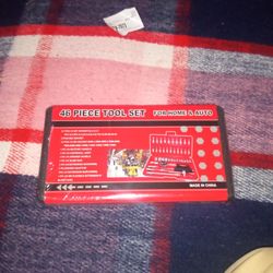 46 Piece Tool Set For Home Ad Auto 