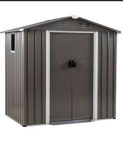 6x4 Outdoor Metal Storage Shed with Double Doors (HN)