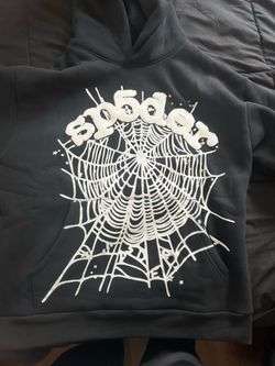 Sp5der og black web hoodie