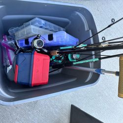 Fishing poles and tackle