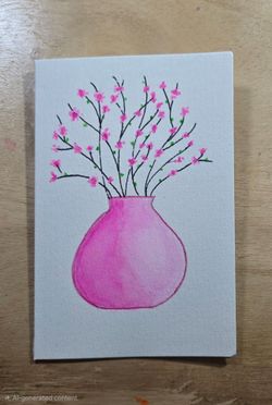 Handpainted Notecards, Simple and Classic, 4x6, #10