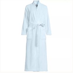 Lands’ End Long Plus size robe Plush Wrap 1X