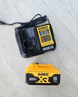 DeWALT 20V 5.0 Battery and Fast 4 Amp Charger
